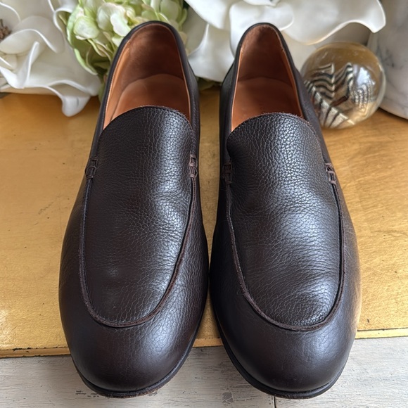 Jack Erwin Loafers in Pebbled Brown Leather main image 9